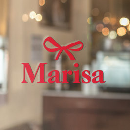 Gepersonaliseerde roze striknaam raamsticker