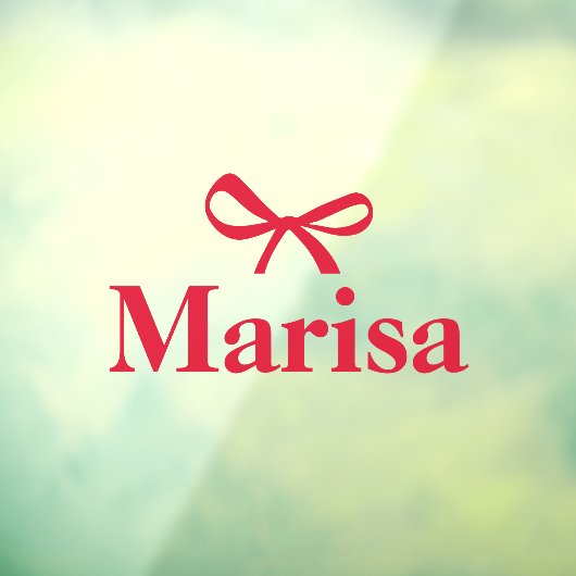 Gepersonaliseerde roze striknaam raamsticker (Vel 3)