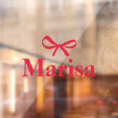 Gepersonaliseerde roze striknaam raamsticker (Vel 2)