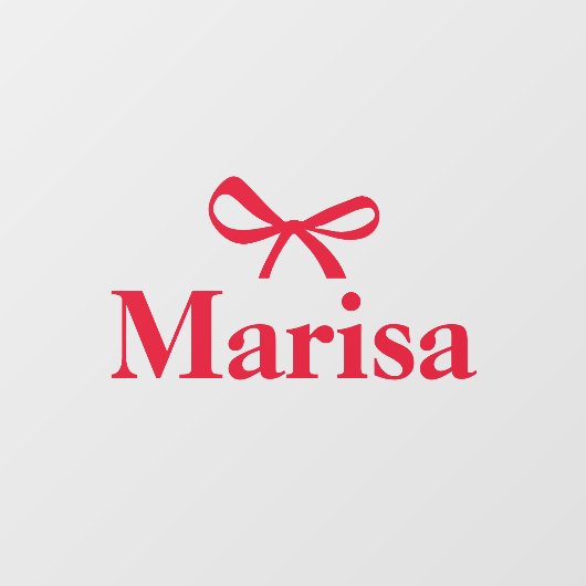 Gepersonaliseerde roze striknaam raamsticker (Vel)