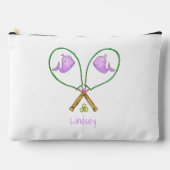 Gepersonaliseerde roze tennisrackets met walvis Ho Etui (Voorkant)