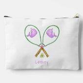 Gepersonaliseerde roze tennisrackets met walvis Ho Etui (Achterkant)