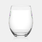 Gepersonaliseerde roze tennisrackets met walvis Ho Wijnglas Zonder Voet (Links)