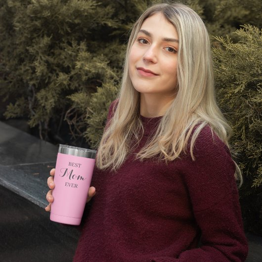 Gepersonaliseerde Roze Thermische Tumbler - Reismo Thermosbeker