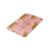 Gepersonaliseerde Roze Tijger Chic Edgy Leuke Esth Badmat (Gekanteld)