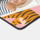 Gepersonaliseerde Roze Tijger Chic Edgy Leuke Esth Bureaumat (Hoek)