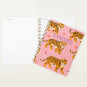 Gepersonaliseerde Roze Tijger Chic Edgy Leuke Esth Planner (Display)