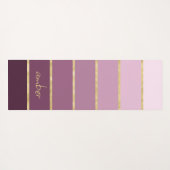 Gepersonaliseerde roze tot wijngradiënt | Gouden s Yogamat (Achterkant (horizontaal))