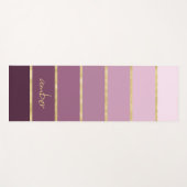 Gepersonaliseerde roze tot wijngradiënt | Gouden s Yogamat (Voorkant (horizontaal))