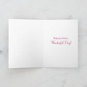Gepersonaliseerde Roze Uil Happy Birthday Kaart vo (Binnen)