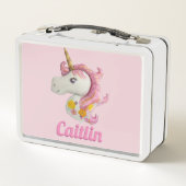 Gepersonaliseerde roze Unicorn Girls (Achterkant)