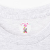 Gepersonaliseerde roze verjaardag labels (Aangebracht)