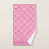 Gepersonaliseerde roze vlecht bad handdoek (Handdoek)