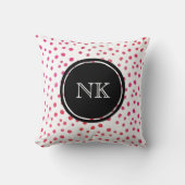 Gepersonaliseerde roze vlek kussen (Voorkant)