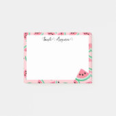 Gepersonaliseerde Roze Watermeloen Post-it Notitie Post-it® Notes (Voorkant)