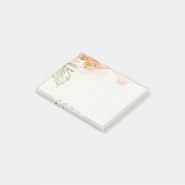 Gepersonaliseerde roze waterverf bloem post-it® notes (Schuin)