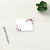 Gepersonaliseerde roze waterverfrozen post-it® notes (Kantoor)