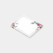 Gepersonaliseerde roze waterverfrozen post-it® notes (Schuin)