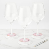 Gepersonaliseerde Roze Wijnglas Labels voor Bruilo (Set)