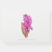 Gepersonaliseerde roze wilde orchidee kunst bruilo gastenboek (Achterkant)