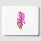 Gepersonaliseerde roze wilde orchidee kunst bruilo gastenboek (Achterkant)