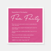 Gepersonaliseerde Roze Wit leuke feitenlijst Bruil Servet (Voorkant)