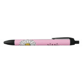 Gepersonaliseerde roze & witte Daisy Pen – Aangepa (Bovenkant)