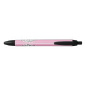 Gepersonaliseerde roze & witte Daisy Pen – Aangepa (Achterkant)