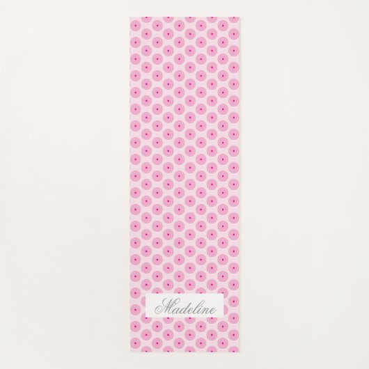 Gepersonaliseerde Roze Yoga Mat - Custom Name (Voorkant)