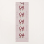 Gepersonaliseerde Roze Yoga Mat met Bogen (Voorkant)