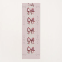 Gepersonaliseerde Roze Yoga Mat met Bogen