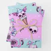 Gepersonaliseerde Roze Zomer/Strand Gothic Inpakpapier Vel (In situ)