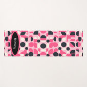 Gepersonaliseerde Roze Zwart en Wit Moderne Yoga M Yogamat (Voorkant (horizontaal))