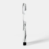 Gepersonaliseerde Roze & Zwart Modern iPhone Hoesje (Linkerkant)