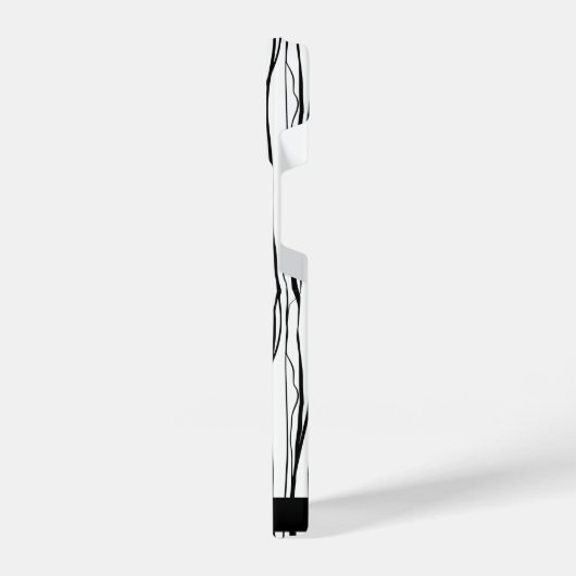 Gepersonaliseerde Roze & Zwart Modern iPhone Hoesje (Linkerkant)