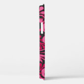 Gepersonaliseerde roze zwarte bloem Case-Mate iPhone case (Achterkant / Rechts)