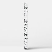 Gepersonaliseerde roze zwarte damast Case-Mate iPhone case (Achterkant / Links)