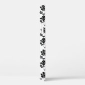 Gepersonaliseerde roze zwarte damast Case-Mate iPhone case (Achterkant / Rechts)