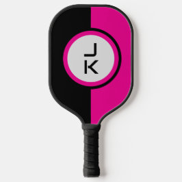 Gepersonaliseerde roze zwarte pickleball paddle