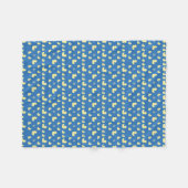 Gepersonaliseerde Rubber Duckies Blauw Baby Kind Fleece Deken (Voorkant (Horizontaal))