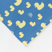 Gepersonaliseerde Rubber Duckies Blauw Baby Kind Fleece Deken (Hoek)