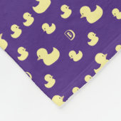 Gepersonaliseerde Rubber Duckies Paarse Baby Kind Fleece Deken (Hoek)