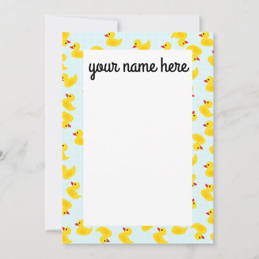 Gepersonaliseerde rubber Ducky Notecards Bedankkaart (Voorkant)