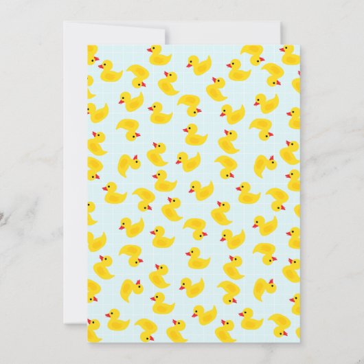 Gepersonaliseerde rubber Ducky Notecards Bedankkaart (Achterkant)