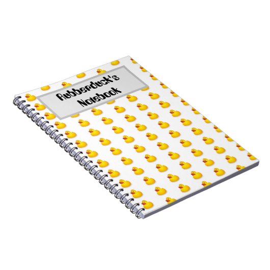 Gepersonaliseerde Rubberduck Notitieboek (Rechterzijde)