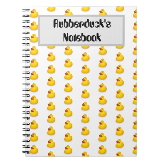 Gepersonaliseerde Rubberduck Notitieboek (Voorkant)