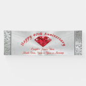 Gepersonaliseerde Ruby 40e Jubileum banners (Horizontaal)