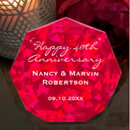Gepersonaliseerde Ruby 40th Jubileum Keepsake Gift Fotoblokken