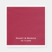 Gepersonaliseerde Ruby 40th Wedding Jubileum Party Servet (Voorkant)