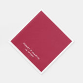 Gepersonaliseerde Ruby 40th Wedding Jubileum Party Servet (Hoek)